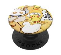 Lindo pato kawaii pollo amarillo Collage PopSockets PopGrip Adhesivo