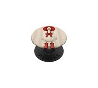 Lindo Pato lluvioso en Impermeable Botas Rojas y Sombrero Coqueta PopSockets PopGrip Adhesivo