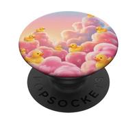 Lindo Pato Nube estética Cielo Rosa soñador diseño Femenino PopSockets PopGrip Adhesivo