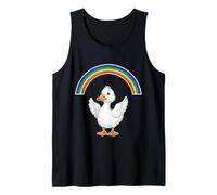 Lindo Pato Retro Arco Iris LGBT Pensamientos positivos motivacionales Camiseta sin Mangas