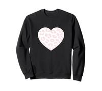 Lindo patrón de animales de leopardo blanco claro rosa minimalista Sudadera