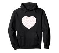 Lindo patrón de animales de leopardo blanco claro rosa minimalista Sudadera con Capucha
