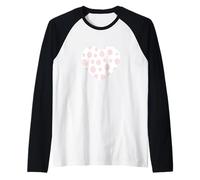 Lindo patrón de animales de leopardo blanco rosa claro minimalista Camiseta Manga Raglan
