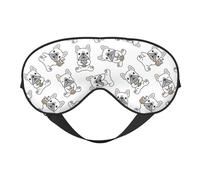 Lindo patrón de bulldog francés, Cubreojos completos Antifaz bloqueador de luz Antifaz para dormir Antifaz suave con los ojos vendados Noche