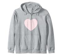 Lindo patrón de corazones San Valentín rosa amor minimalista gráfico Sudadera con Capucha