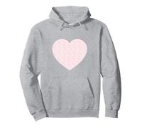 Lindo patrón de corazones San Valentín rosa amor minimalista gráfico Sudadera con Capucha