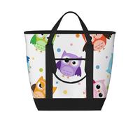 Lindo patrón de estampado de búho animal,Bolsas de almuerzo de gran capacidad, bolsa de mano térmica para mujeres, hombres, trabajo, picnic, viajes.