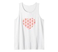 Lindo patrón de frutas de fresa rosa Amor gráfico minimalista Camiseta sin Mangas