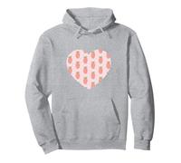 Lindo patrón de frutas de fresa rosa Amor gráfico minimalista Sudadera con Capucha