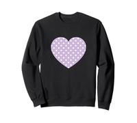 Lindo patrón de lunares blancos púrpura pastel minimalista Sudadera