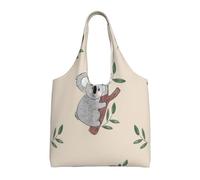 Lindo patrón de osos koala de dibujos animados,Bolsas de mano reutilizables, bolsas de supermercado, bolso de hombro de lona de gran capacidad