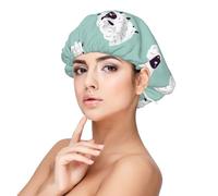 Lindo patrón de oveja animal,Gorro de dormir de satén para adultos - Gorro de dormir elástico para mujer, cubrecabello nocturno