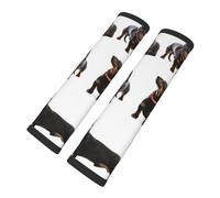 Lindo patrón de perro salchicha, Almohadillas para cinturón de seguridad de coche, paquete de 2 almohadillas para arnés, funda multifuncional para cinturón de seguridad