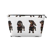 Lindo patrón de Perro Salchicha, Bolsa de artículos de tocador Bolsa de Maquillaje Bolsa de cosméticos Bolsa de artículos de tocador de Viaje portátil