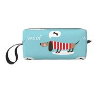 Lindo patrón de Perro Salchicha, Bolsa de Maquillaje Bolsa de cosméticos Bolsa de artículos de tocador de Viaje portátil Bolsa de Maquillaje