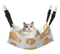Lindo patrón de Perros Shiba Inu,Hamaca Colgante para Gatos, Suave, de Doble Cara, para Perros pequeños y Mascotas.,M