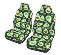 Lindo patrón sin Costuras de corazón de Aguacate,Funda para Asiento de Coche Protectores para Asientos Delanteros de Coche, 2 Unidades