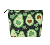 Lindo patrón sin Costuras de corazón de Aguacate,Neceser de Maquillaje de imitación Lino, Neceser de Viaje portátil