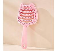 Lindo peine con cubierta de red de limpieza, cepillo para cabello voluminoso, antiestático, cepillo para desenredar, herramienta de peinado para el hogar para mujeres (rosa)