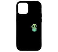 Lindo Pequeño Alien En Bolsillo Universo UFO Bebé Monstruo Carcasa para iPhone 12/12 Pro