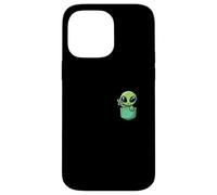 Lindo Pequeño Alien En Bolsillo Universo UFO Bebé Monstruo Carcasa para iPhone 14 Pro MAX