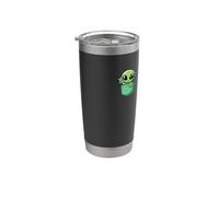 Lindo Pequeño Alien En Bolsillo Universo UFO Bebé Monstruo Vaso térmico de acero inoxidable de doble pared