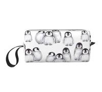 Lindo pequeño pingüino en Invierno, Bolsa de Maquillaje Bolsa de cosméticos Bolsa de artículos de tocador de Viaje portátil Bolsa de Maquillaje