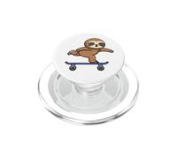 Lindo Perezoso Divertido Animal Skateboarding Amante Hombres Mujeres niños PopSockets PopGrip para MagSafe