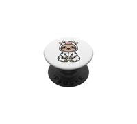 Lindo Perezoso en Disfraz de Vaca Animal Kawaii PopSockets PopGrip Adhesivo