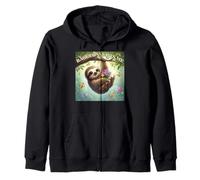 Lindo Perezoso en el árbol Funny Rage me Consume Texto encubierto Sudadera con Capucha