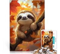 Lindo Perezoso en otoño Puzzles de 1000 Piezas para Adolescentes Juguetes Juegos Educativos Antiestrés Colección de Artistas, Bellas Artes 38x26cm