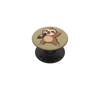 Lindo Perezoso Karaoke Cantante De Dibujos Animados PopSockets PopGrip Adhesivo