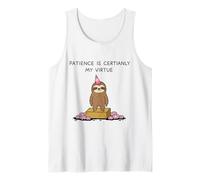 Lindo Perezoso La Paciencia es mi Virtud Camiseta sin Mangas