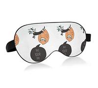 Lindo perezoso naranja en una rama Take Your Time Eye Masks Cover Blocks Light Sleep Mask Shade Cover Blindfold Relaxing Eyeshade Cover con correa ajustable para la cabeza para hombres, mujeres y niño