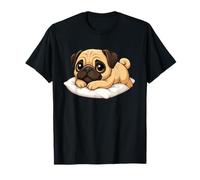Lindo perezoso perro de dibujos animados acostado en almohada Camiseta