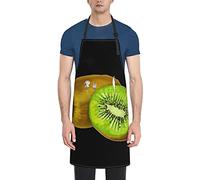 Lindo perezoso tela Oxford impermeable con 2 bolsillos ajustables, delantales de dibujo unisex para chef., Kiwi, talla nica