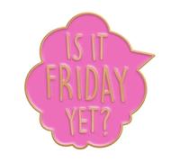 Lindo Pero Psicópata Esmalte Pin: "No Más Drama - ¿Es Viernes Todavía Stu?" Broche Para Collar Citas Divertidas, Normal, Metal no precioso