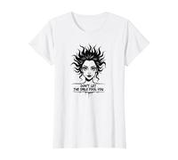 Lindo Pero Salvaje: no Dejes Que la Sonrisa te engañe Camiseta, Mujer, Blanco, 3XL