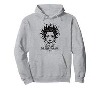 Lindo Pero Salvaje: no Dejes Que la Sonrisa te engañe Sudadera con Capucha, Unisex para Adultos, Gris Jaspeado, L
