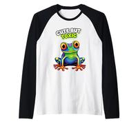 Lindo Pero Tóxico Divertido Poison Dart Frog Meme Camiseta Manga Raglan