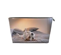 Lindo Perrito Jack Russell Terrier, Bolsa de artículos de tocador Bolsa de Maquillaje Bolsa de cosméticos Bolsa de artículos de tocador de Viaje portátil