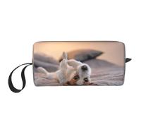 Lindo Perrito Jack Russell Terrier, Bolsa de Maquillaje Bolsa de cosméticos Bolsa de artículos de tocador de Viaje portátil Bolsa de Maquillaje