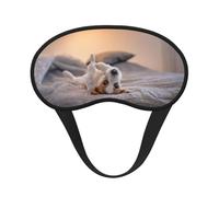 Lindo perrito Jack Russell Terrier, Cubiertas oculares completas, antifaces para dormir que bloquean la luz, orejeras opacas para dormir