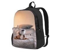 Lindo perrito Jack Russell Terrier,Mochila con bolsillos, mochila informal para el día a día, resistente al agua, ideal para la escuela, viajes
