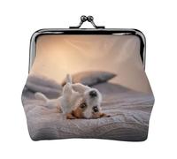 Lindo Perrito Jack Russell Terrier,Monedero de Piel sintética, Carteras pequeñas, Monedero con Cierre de Broche