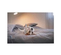 Lindo Perrito Jack Russell Terrier, Rompecabezas de 1000 Piezas, Rompecabezas de Madera para Toda la Familia, decoración de Pared para Adultos y Adolescentes.