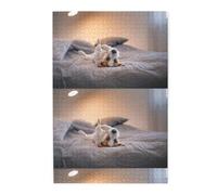 Lindo Perrito Jack Russell Terrier, Rompecabezas de 1000 Piezas, Rompecabezas de Madera para Toda la Familia, decoración de Pared para Adultos y Adolescentes.