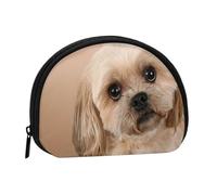 Lindo Perrito Shitzu, pequeño Neceser para Guardar Toallas sanitarias y Maquillaje, Monedero para cosméticos de Mujer