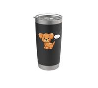 Lindo perro animal "Bow Wow" en japonés "Wan Wan" Pet Puppy Vaso térmico de acero inoxidable de doble pared