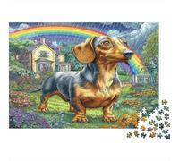 Lindo Perro Beagle de cartón 100% Reciclado de Rainbow Church. Rompecabezas de 1000 Piezas para Adultos y niños. Desafiante y Estimulante. 52 x 38 cm (1000 Piezas).